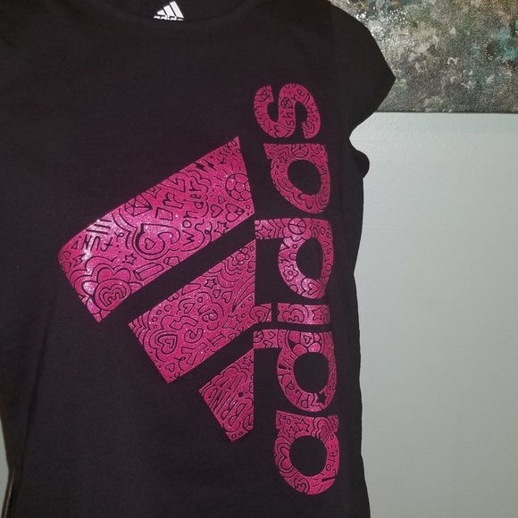 Adidas Sporty Inspirational Graphic Sparkle Tee - Picture 2 of 5
